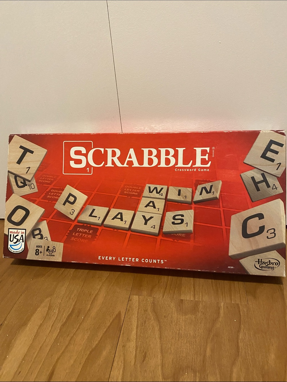 Hasbro Scrabble Crossword Game wooden tiles